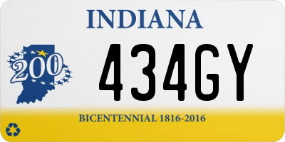 IN license plate 434GY