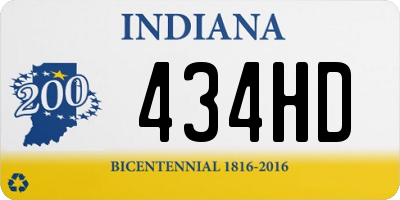 IN license plate 434HD