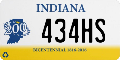 IN license plate 434HS