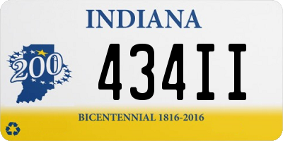 IN license plate 434II