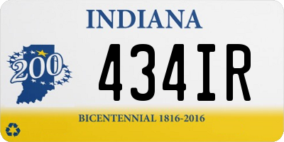 IN license plate 434IR