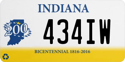 IN license plate 434IW