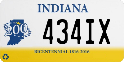 IN license plate 434IX