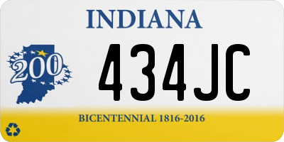 IN license plate 434JC