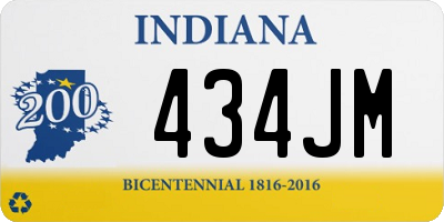 IN license plate 434JM