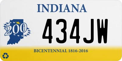 IN license plate 434JW