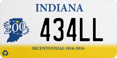 IN license plate 434LL