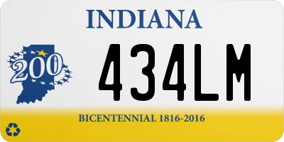 IN license plate 434LM