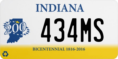 IN license plate 434MS