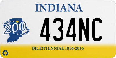 IN license plate 434NC