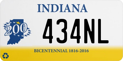 IN license plate 434NL