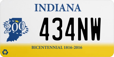 IN license plate 434NW