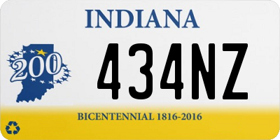 IN license plate 434NZ