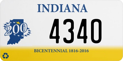 IN license plate 434O