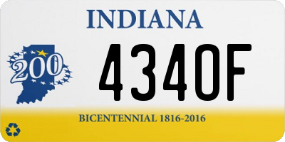 IN license plate 434OF