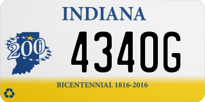 IN license plate 434OG