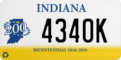 IN license plate 434OK
