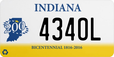 IN license plate 434OL