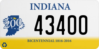 IN license plate 434OO