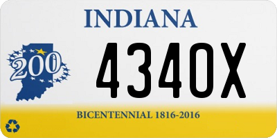 IN license plate 434OX