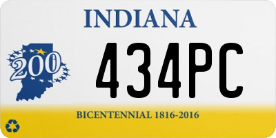 IN license plate 434PC