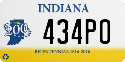 IN license plate 434PO
