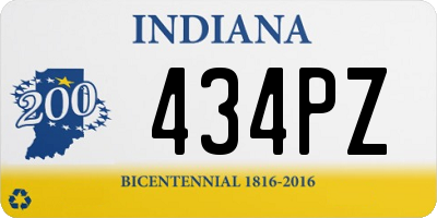 IN license plate 434PZ