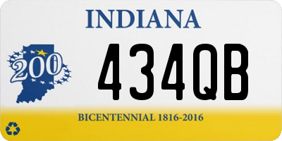 IN license plate 434QB