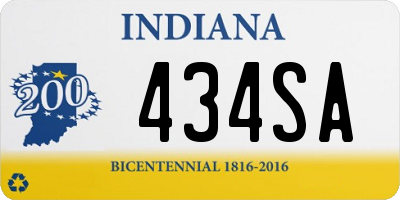 IN license plate 434SA