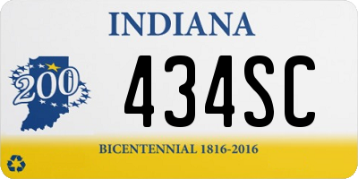 IN license plate 434SC