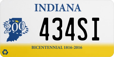 IN license plate 434SI