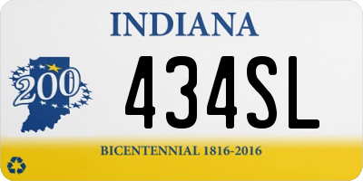 IN license plate 434SL