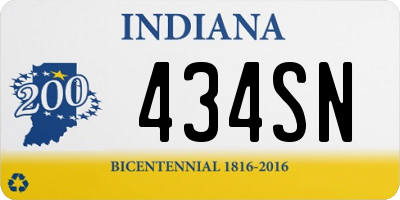 IN license plate 434SN