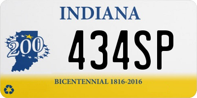 IN license plate 434SP