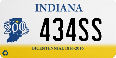 IN license plate 434SS