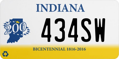 IN license plate 434SW