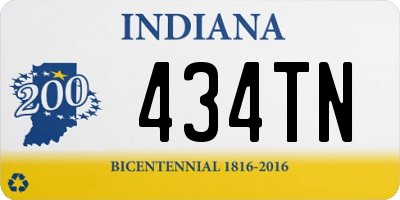 IN license plate 434TN