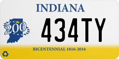 IN license plate 434TY