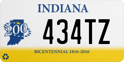 IN license plate 434TZ