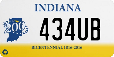 IN license plate 434UB