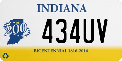 IN license plate 434UV