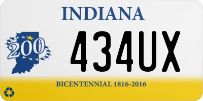 IN license plate 434UX