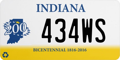 IN license plate 434WS