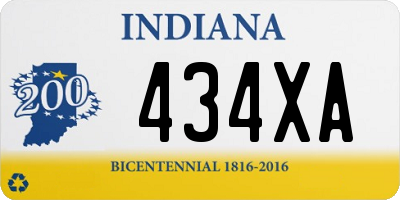 IN license plate 434XA