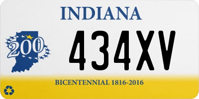 IN license plate 434XV
