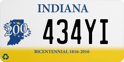 IN license plate 434YI