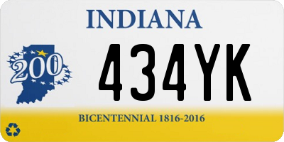 IN license plate 434YK