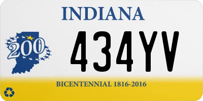 IN license plate 434YV