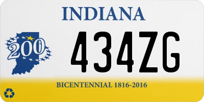 IN license plate 434ZG