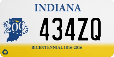 IN license plate 434ZQ